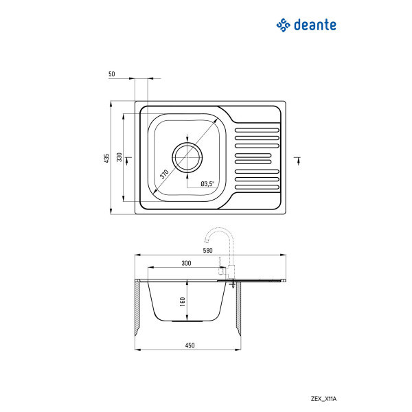 Deante sudopera Xylo 58IXDO ZEX 311A