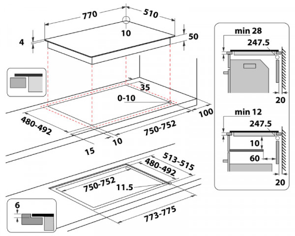 WHIRLPOOL WL S3777 NE indukciona ugradna ploča