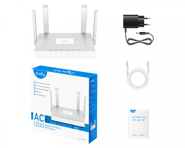 CUDY WR1300E AC1200 Gigabit Wi-Fi Mesh Route