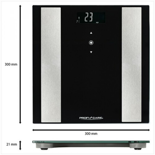PROFI CARE Vaga telesna LCD 8 U 1 5-180kg crna PC-PW3007FA CRNA