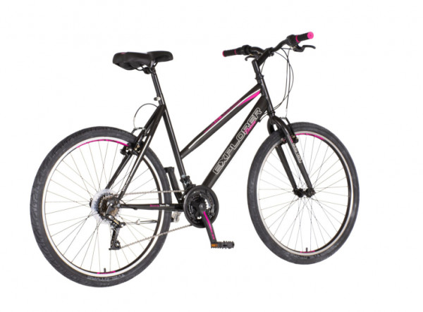 Explorer Bicikl elite lady 26inch sivo roze