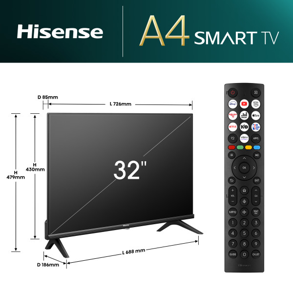 HISENSE 32 inča 32A4N LED HD Smart TV