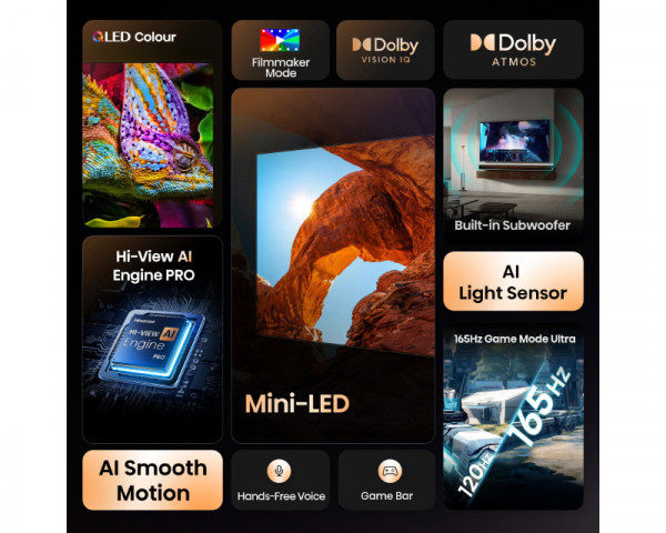HISENSE 100 inča 100U7Q Mini-LED 4K UHD Smart TV 