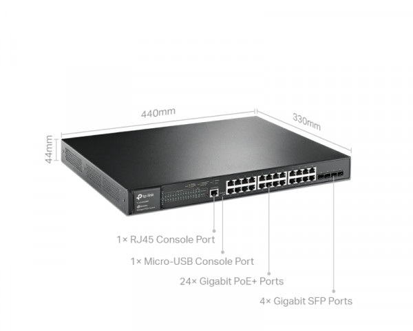 TP-LINK_ SG3428MP Omada 28-Port Gigabit L2+ upravljiv Switch sa 24- Porta PoE+ 