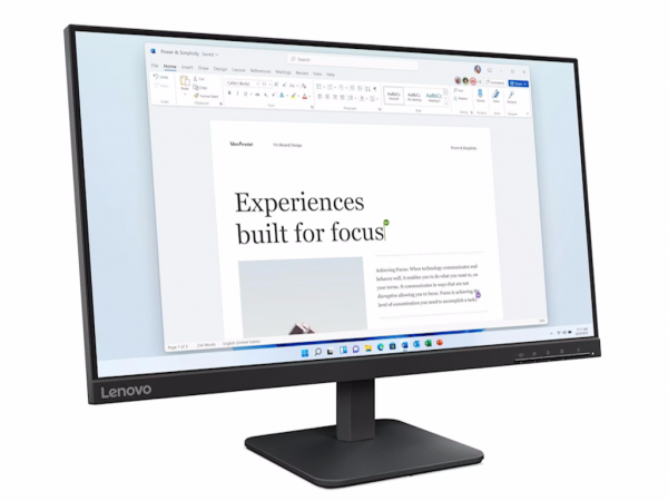 LENOVO Monitor L24-4e 23.8 inch IPS 1920x1080 100Hz 4ms HDMI, VGA crna