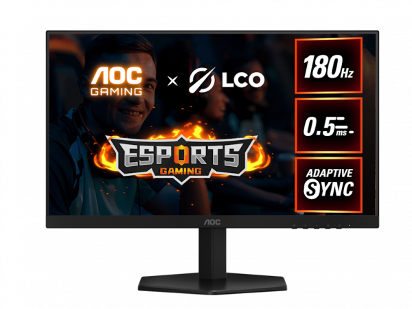 AOC Monitor 24G42E 24 inch IPS 1920x1080 180Hz 1ms GtG HDMI,DP adaptive sync crna