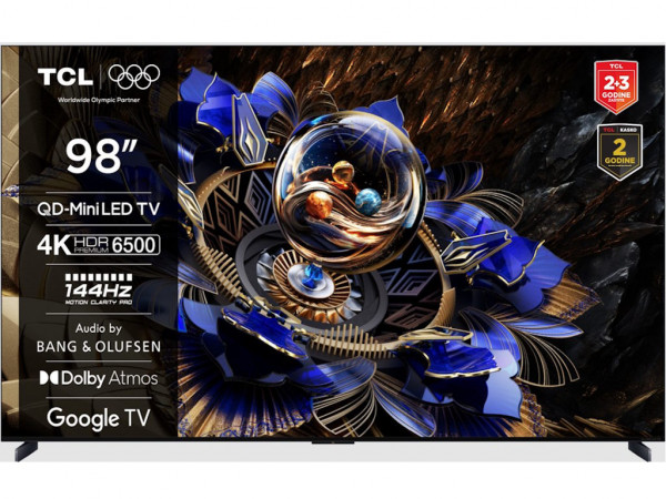 TCL Televizor 98X11K MiniLED 98 inch 4K 144Hz Google TV Bang&Olufsen crna