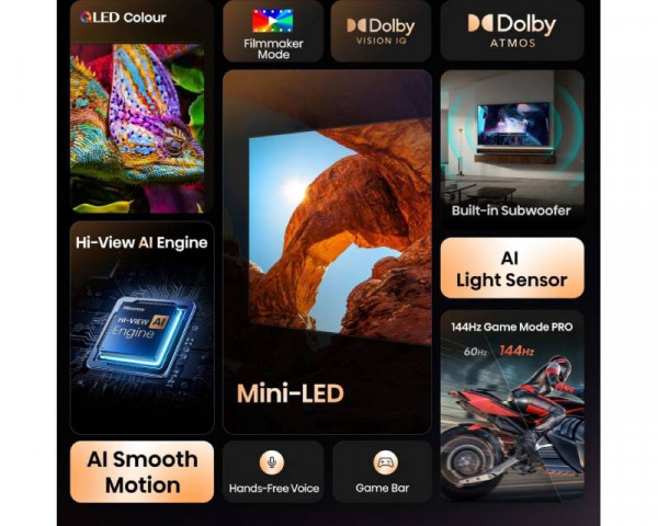 HISENSE 55 inča 55U7Q ULED Mini-LED 4K UHD Smart TV