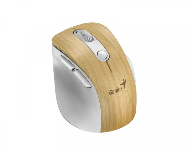 GENIUS Ergo 9000S Pro Pearl White USB Pine Wood miš