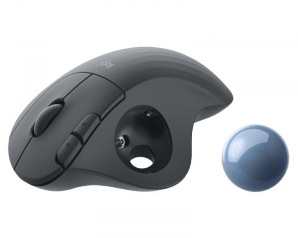 LOGITECH M575s ERGO Bluetooth Trackball Graphite Blue ball miš