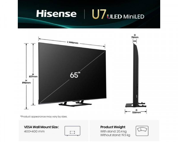 HISENSE 65 inča 65U7Q ULED 4K UHD Smart TV