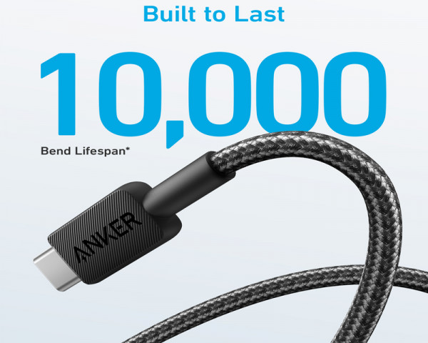 ANKER 322 USB tip-A na USB tip-C kabl MM 1.8m, 18W, pleteni, crni