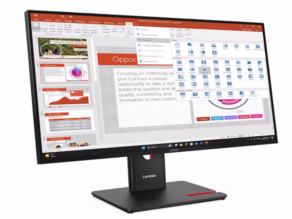 LENOVO Monitor ThinkVision T27-40 27 inch 1920x1080 IPS 300Hz 4ms 4xUSB,1xUSB C Swivel,Pivot,Height crna