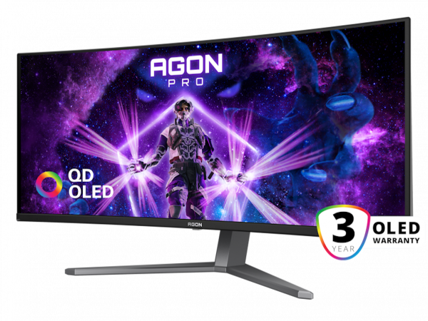 AOC Monitor AG346UCD 34 inch OLED, zakrivljen 3440X1440 1750,03 ms HDMI X2,DP,USBA Sync VESA zvucnici