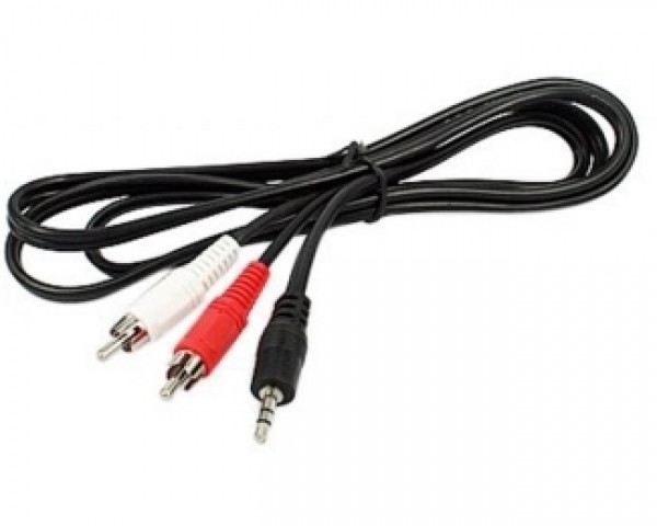 E-GREEN Kabl audio 3.5mm - 2xRCA 10m crni