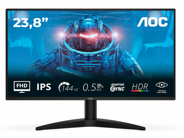 AOC Monitor 24B36X  23.8 inch IPS 1920X1080 144Hz 0.5ms MPRT HDMI,DP Adaptive sync VESA crna