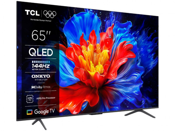 TCL Televizor 65P8K QLED 65 inch 4K UHD 144Hz Google TV crna