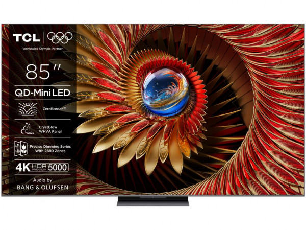 TCL Televizor 85C8K QLED Mini LED 85 inch 4K UHD 144Hz Google TV crna
