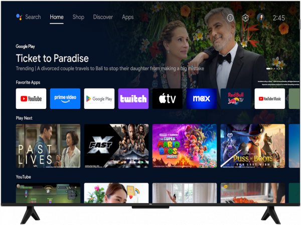 TCL Televizor 50S5K QLED 50 inch Full HD 60Hz Google TV crna