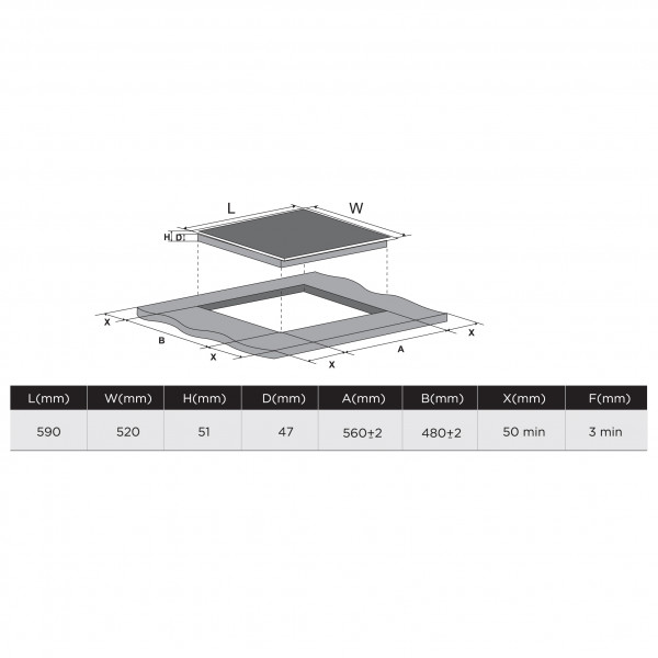 KONČAR ugradna ploča UK604KMK