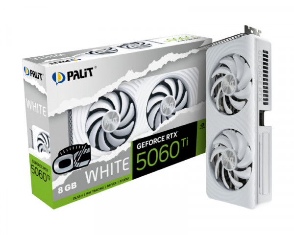 PALIT nVidia GeForce RTX 5060 Ti 8GB 128bit RTX5060Ti WHITE OC 8GB GDDR7 grafička karta