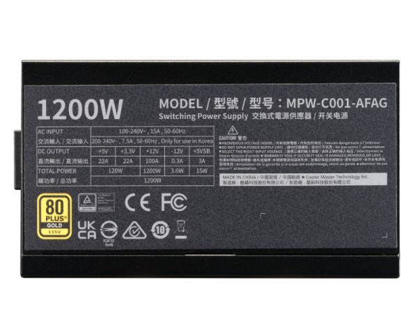 COOLER MASTER Elite Gold 1200W napajanje (MPW-C001-AFAG-BEU) 5Y