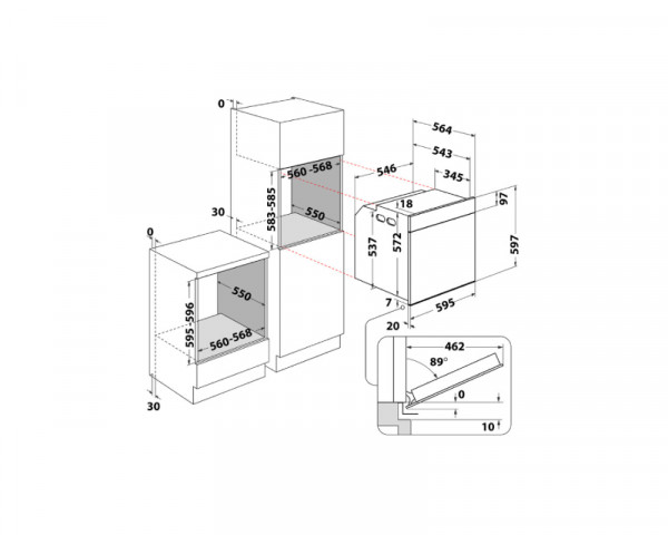 WHIRLPOOL WOI5S8HM1SBA ugradna rerna