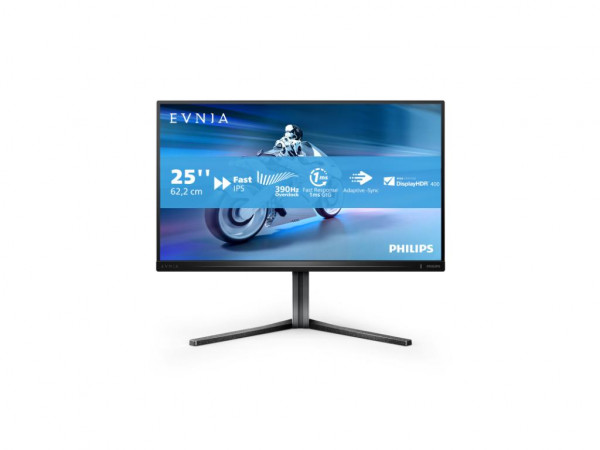 PHILIPS Monitor 25M2N5200U00 24.5 inch IPS 1920x1080 390Hz 0,3ms HDMIx2,USB Adaptive sync VESA siva