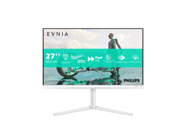 PHILIPS Monitor 27M2N3501PA00 27 inch IPS 2560x1440 260Hz 1ms GtG HDMIx2,DP Adaptive sync Pivot bela