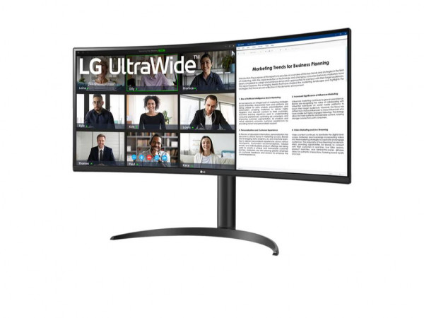LG Monitor 34WR55QK-B 34 inch VA,zakrivljen,21:9 3440x1440 100Hz 5ms GtG HDMIx2,DP,USB visina VESA crna