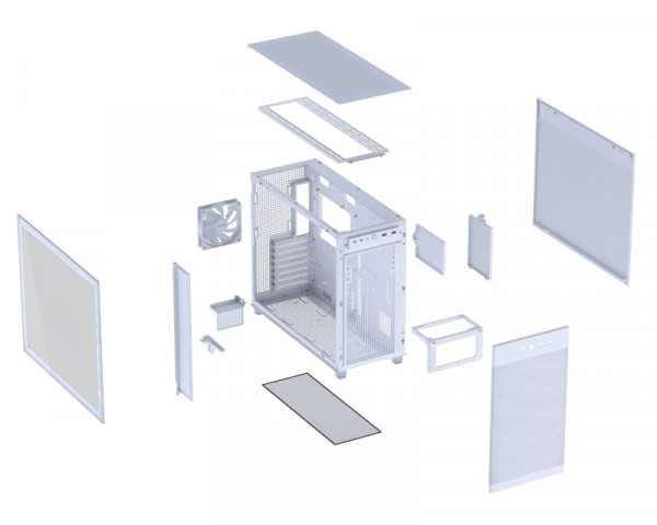 ASUS PRIME AP303 TG WHITE micro-ATX kućište belo