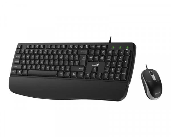 GENIUS KM-123 USB YU crna tastatura+ USB crni miš