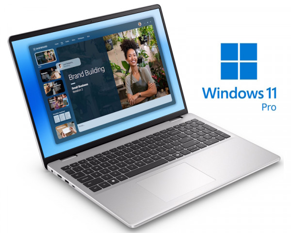 DELL 16 DC16251 16 inch FHD+ 300nits Core 5 120U 16GB 512GB SSD Backlit FP Win11Pro metalni silver laptop