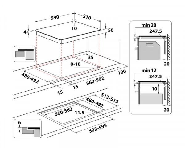 WHIRLPOOL WTX6019DCF Ugradna ploča