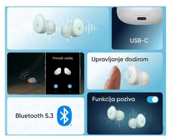 ANKER Soundcore Sleep A30 Noise Masking bluetooth bežične bubice zelene