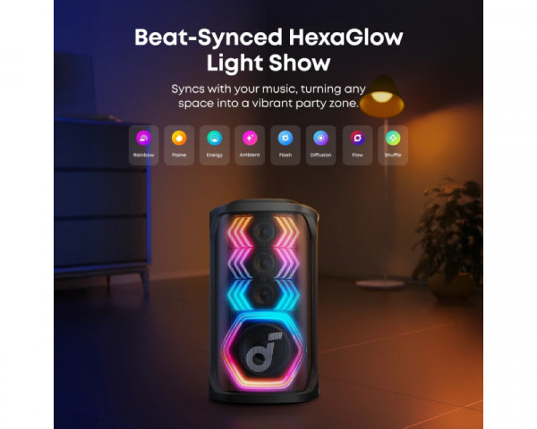 ANKER Soundcore Rave 3S 200W prenosivi bluetooth IPX4 zvučnik crni