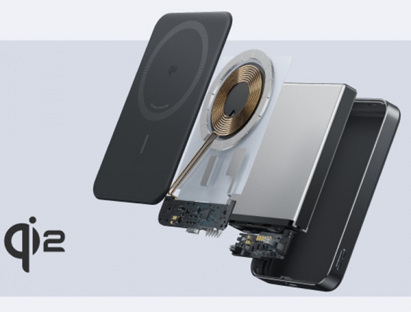 ANKER MagGo 10000mAh, 15W, magnetno bežični power bank, crni