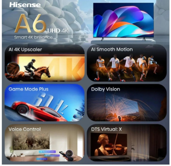 HISENSE 55 inča 55A6S 4K UHD LED Smart TV
