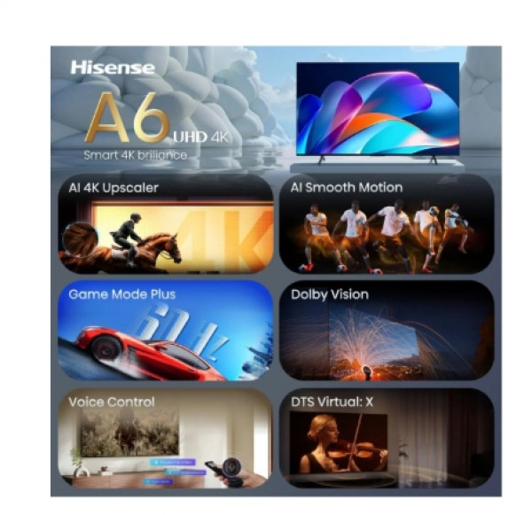 HISENSE TV LED 50A6S 4K UHD SMART