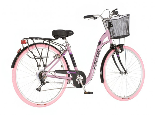 VISITOR Bicikl elite 28 inch roze crni