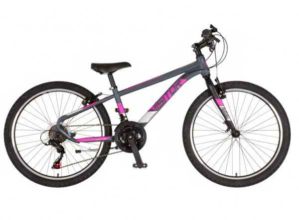 VISITOR Bicikl radiance 24 inch sivo roze