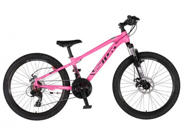 VISITOR Bicikl cascade 24 inch roze crni