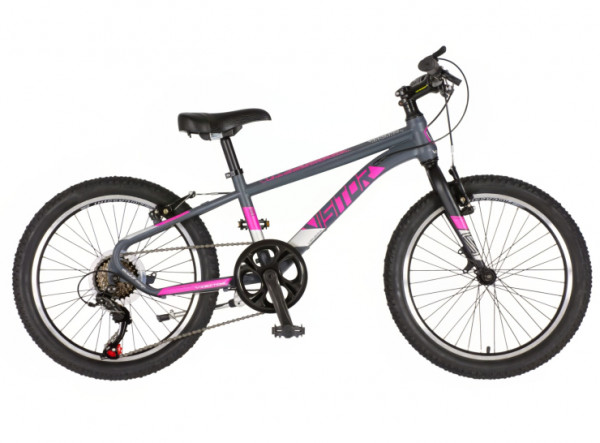 VISITOR Bicikl radiance 20 inch sivo roze