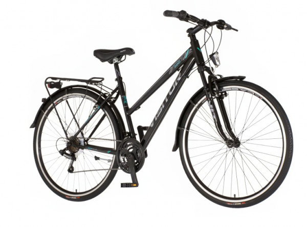 VISITOR Bicikl tour smart 28 inch crno tirkiz
