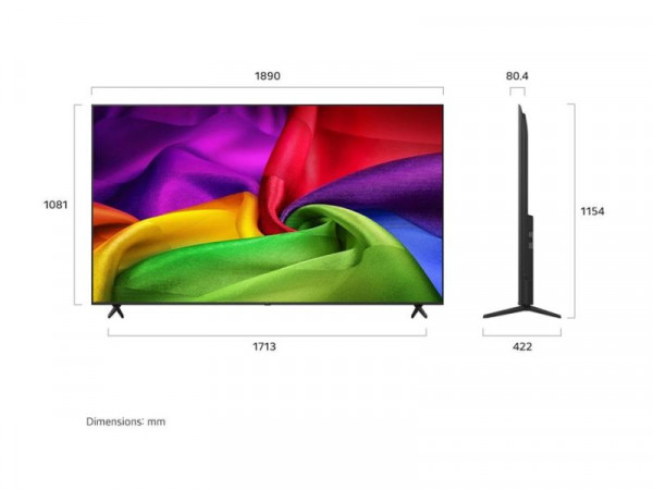 LG Televizor 85NU800B3LA Nano 85 inch 4K Ultra HD smart webOS 26 crna